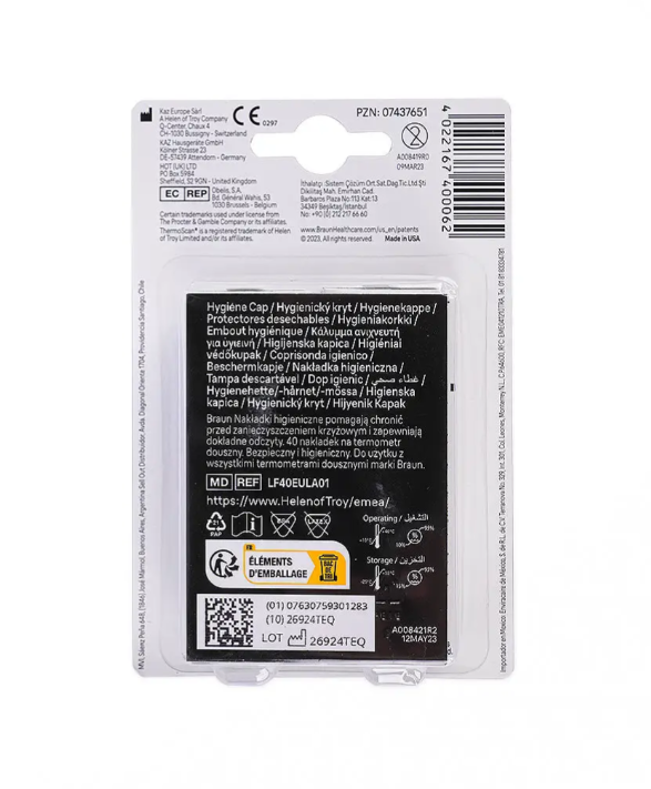 Braun ThermoScan Hygiene Cap 40 Ear Thermometer Cap