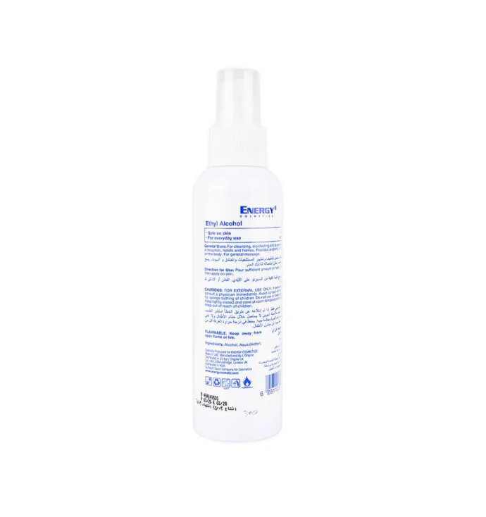 Energy Ethyl Alcohol 70%  Antiseptic & Disinfectant Solution 150 Ml