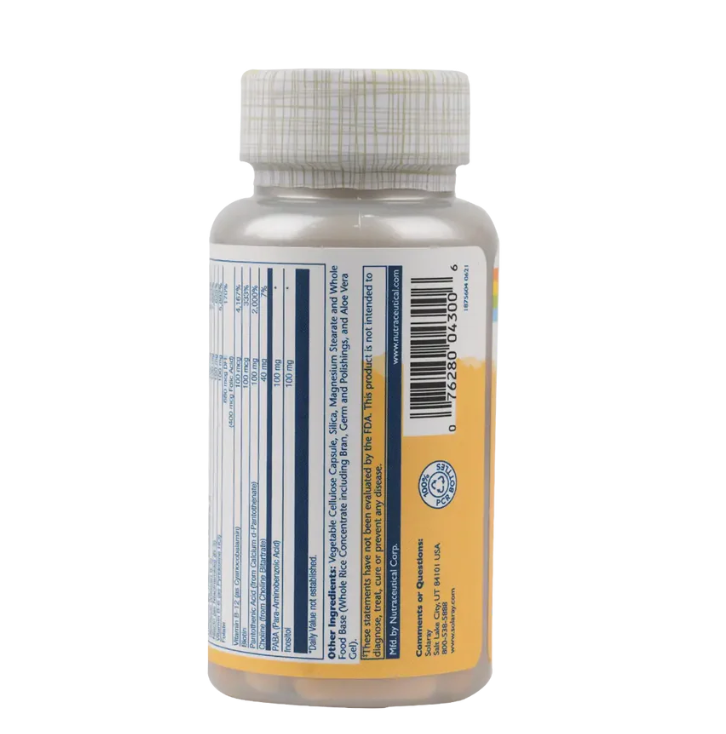 Solaray B Complex 100mg 50 Capsules