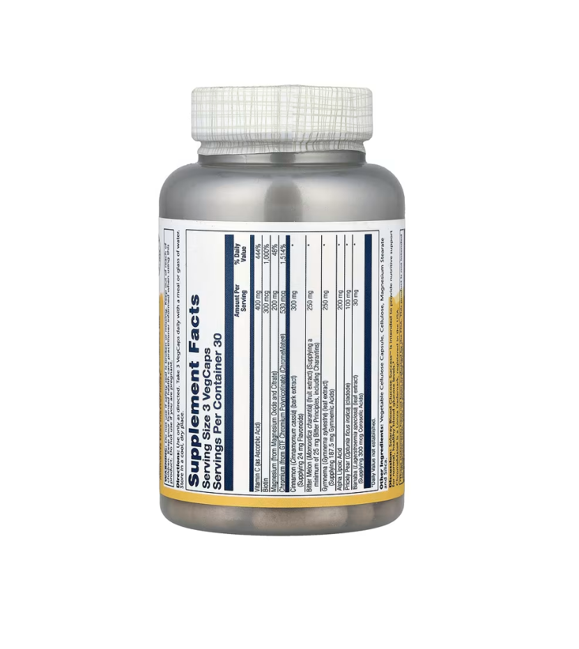 Solaray Blood Glucose Success Blood Sugar Support  90 Veg Capsules