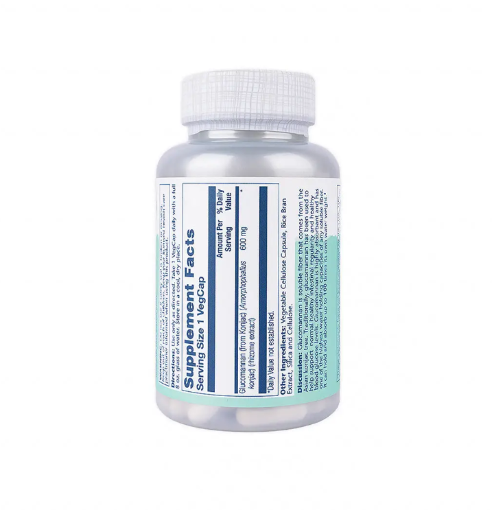 Solaray Glucomannan Rhizome Extract 600mg 100 Veg Capsules