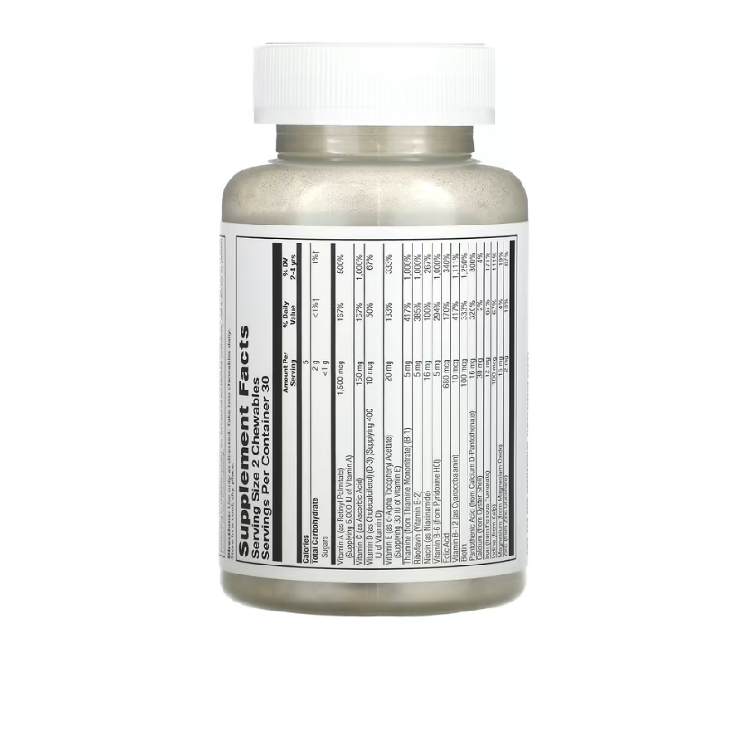 Solaray Kids Vitamins & Minerals Natural Black Cherry Flavor 60 Chewable Tablets