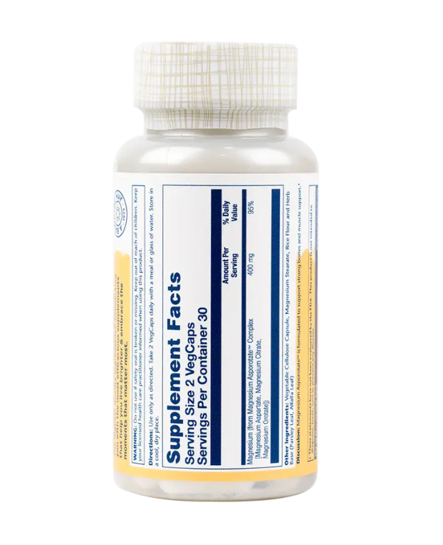 Solaray Magnesium Asporotate 400mg 60 VegCaps