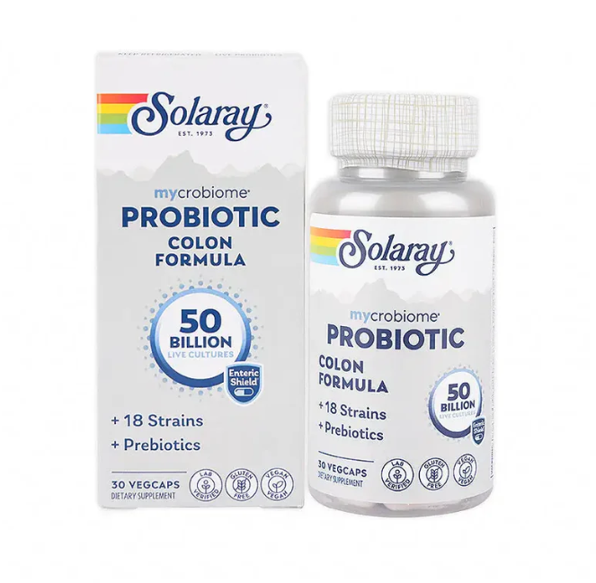 Solaray Probiotic 50 Billion Colon Formula 30 Veg Capsules
