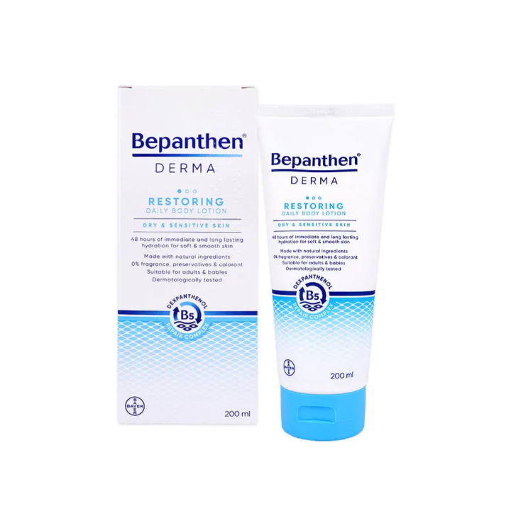 بيبانثين لوشن يومي لترميم وترطيب الجسم ترطيب عميق وإصلاح البشرة 200 مل