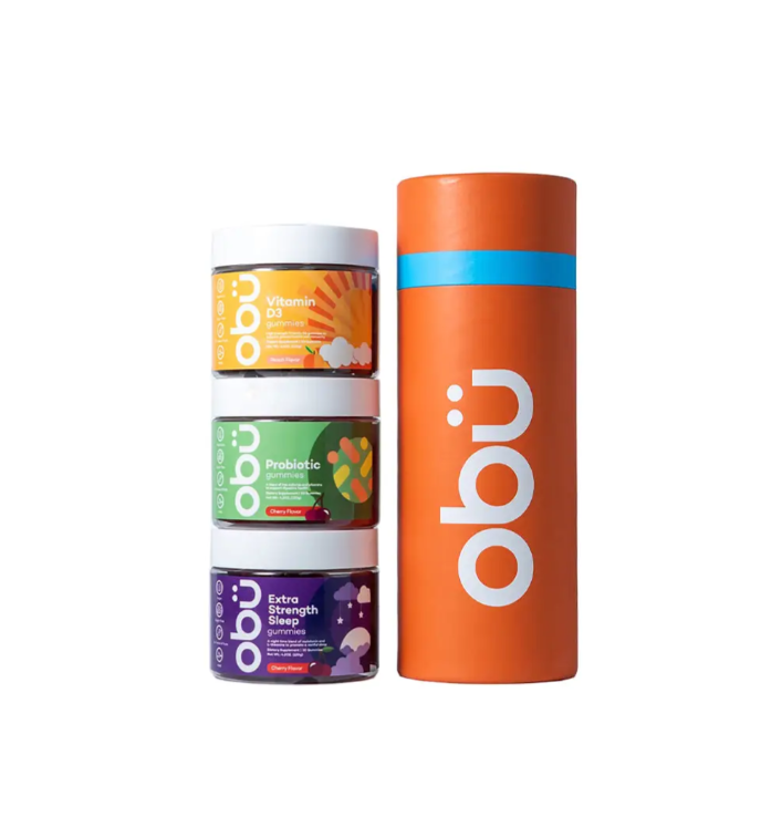 أوبو فيتامين D3 + بروبيوتيك خالي من السكر + تركيبة النوم القوية - بنكهة الكرز (باك السفر)