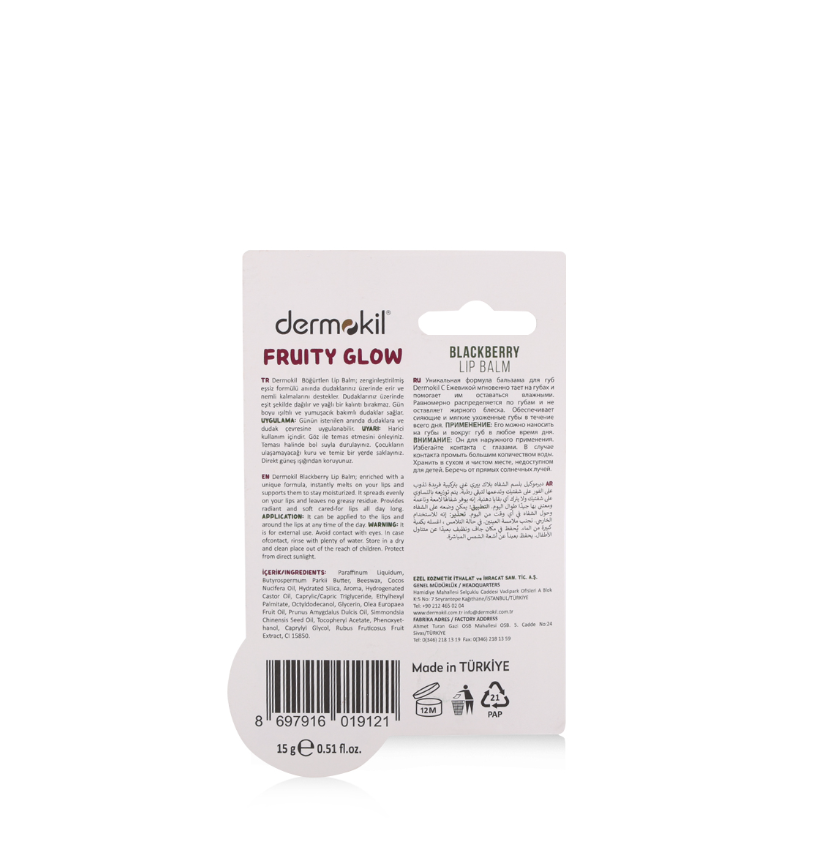DERMOKIL FRUITY GLOW BLACKBERRY Lip Balm 15G