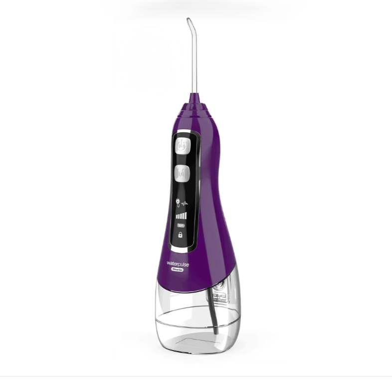 Waterpulse Portable Water Flosser Cordless Dental Water Jet (Purple)