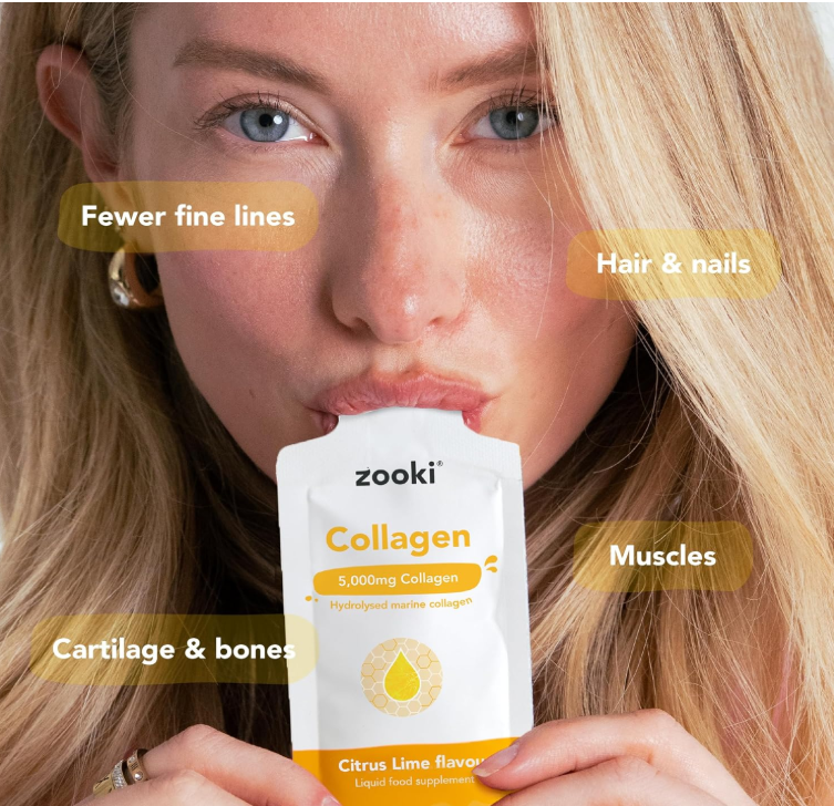 Zooki Marine Collagen Liquid Citrus Lime 5,000mg 14 Sachets