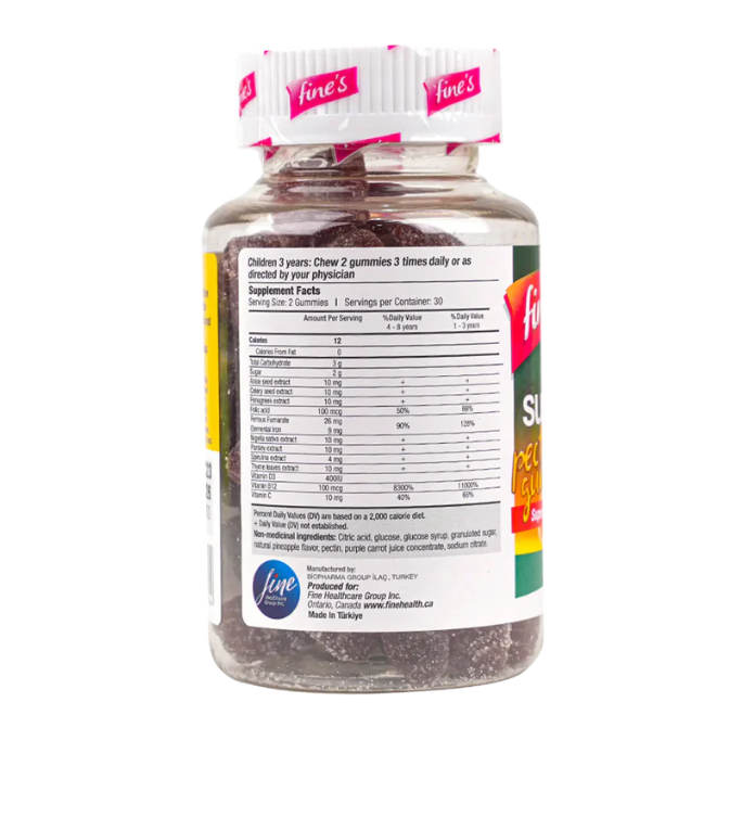 فاينز بون بوستر ك2+كالسيوم+د 3 للأطفال 60 حلوى قابلة للمضغ 