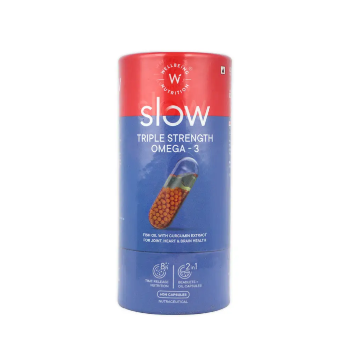 Wellbeing Nutrition Slow Triple Strength Omega 3 60 Capsules