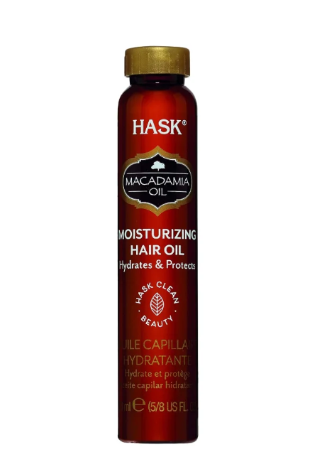 Hask Macadamia Oil Moisturizing Hair Oil Frizz Control & Deep Shine 18ml