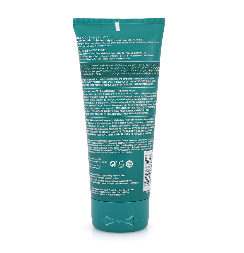 هاسك مقشر فروة الرأس قبل الشامبو بزيت شجرة الشاي  178 مل