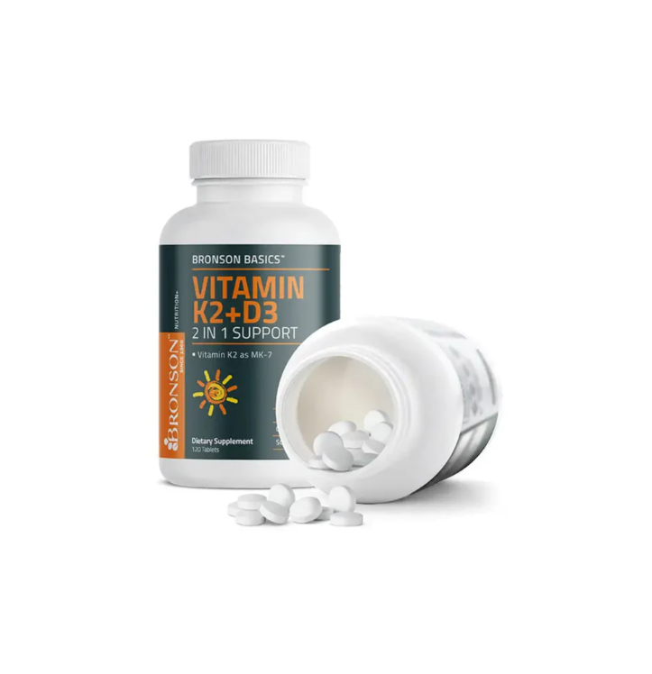 Bronson Vitamin K2 + D3 High Potency 120 Tablets