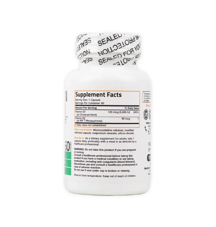 Bronson Vitamin K2 + D3 60 Capsules