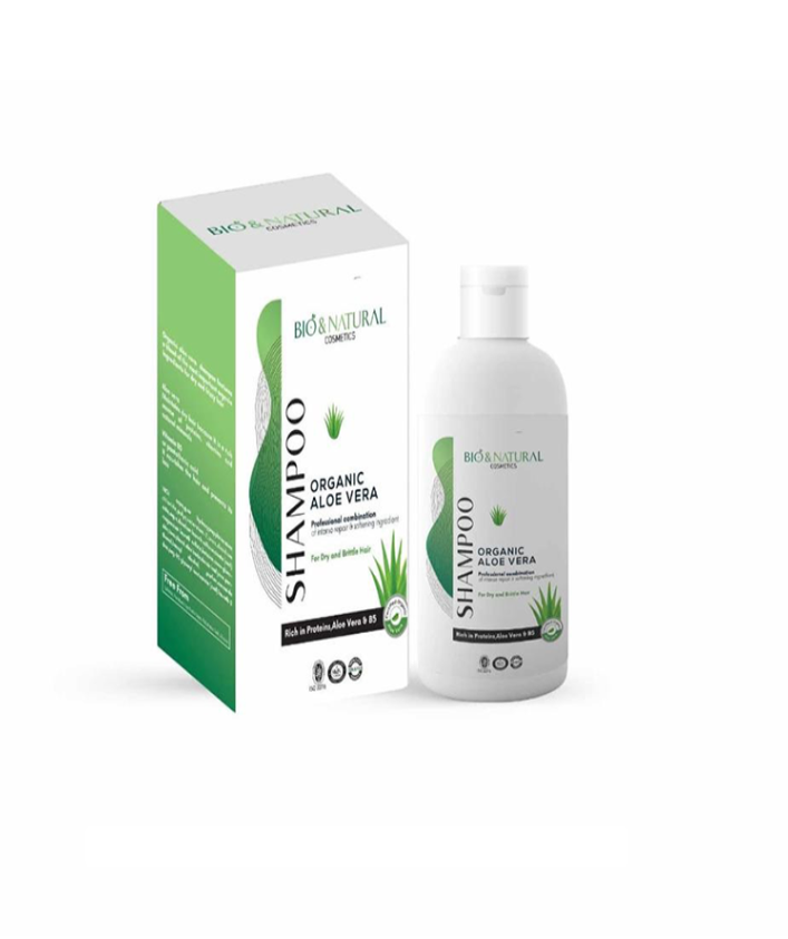 Bio & Natural Organic Aloe Vera Shampoo for dry & Brittle Hair 400ml