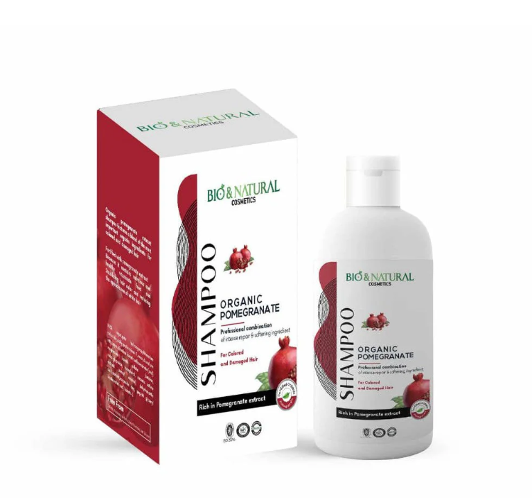 Bio & Natural Organic Pomegranate Shampoo for colored and damaged Hair 400ml