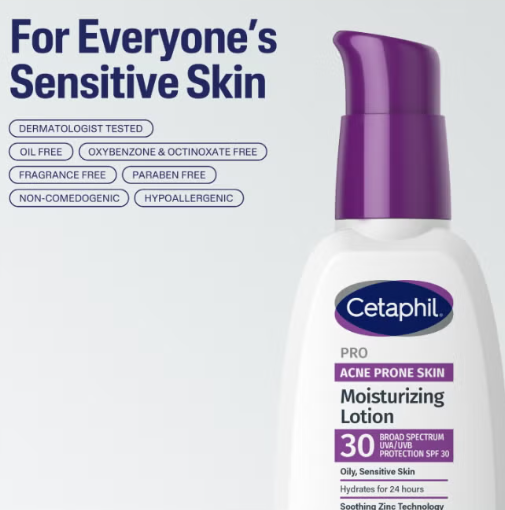 Cetaphil Pro Acne Prone Skin Moisturizing Lotion Broad Spectrum SPF 30 118ml