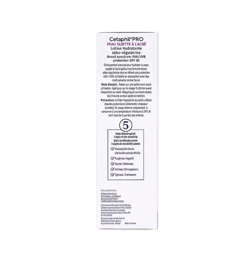 Cetaphil Pro Acne Prone Skin Moisturizing Lotion Broad Spectrum SPF 30 118ml