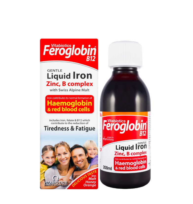 Vitabiotics Feroglobin Gentle Liquid Iron with Vitamin B12  200ml