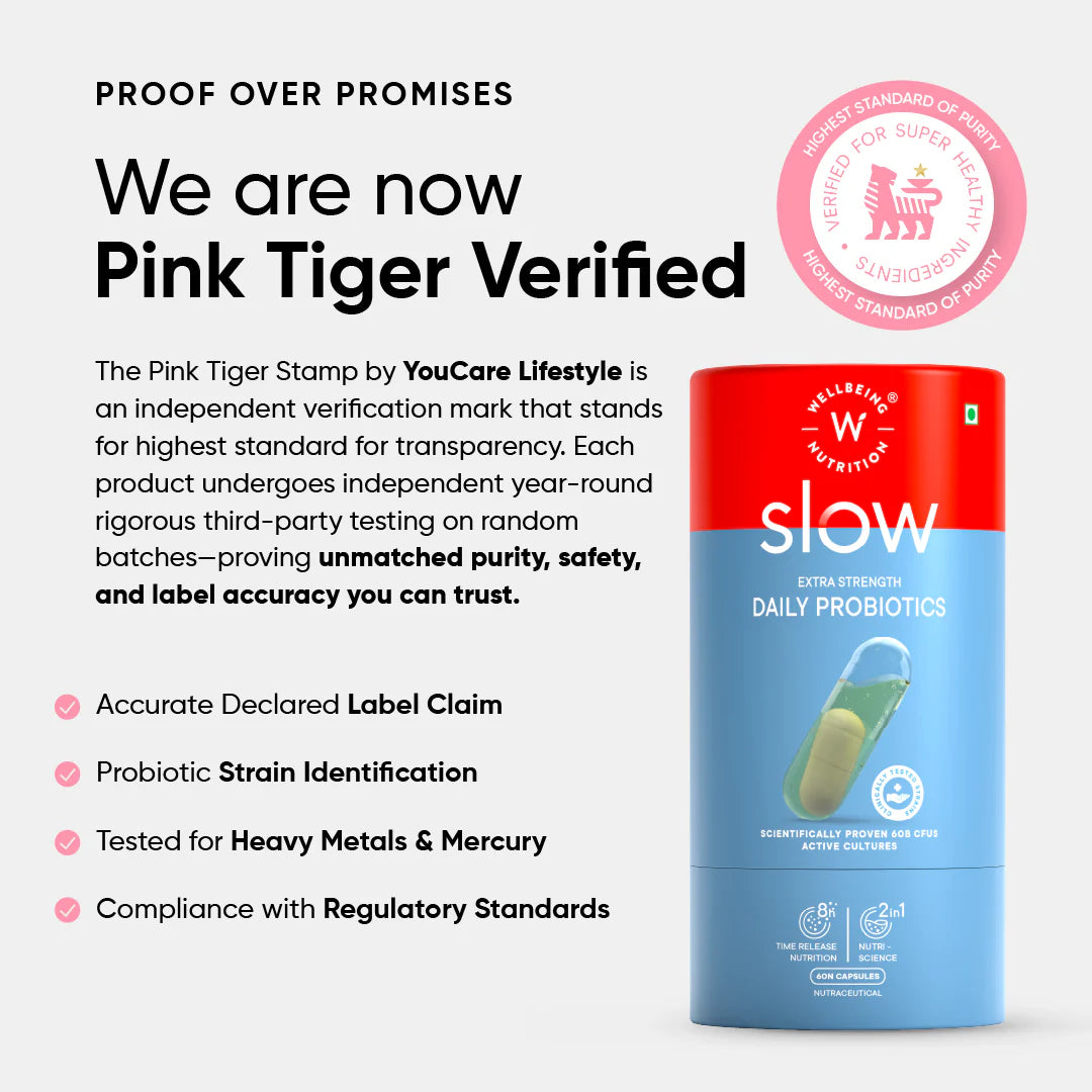 Wellbeing Nutrition Slow Extra Strength Daily Probiotics 60 Capsules