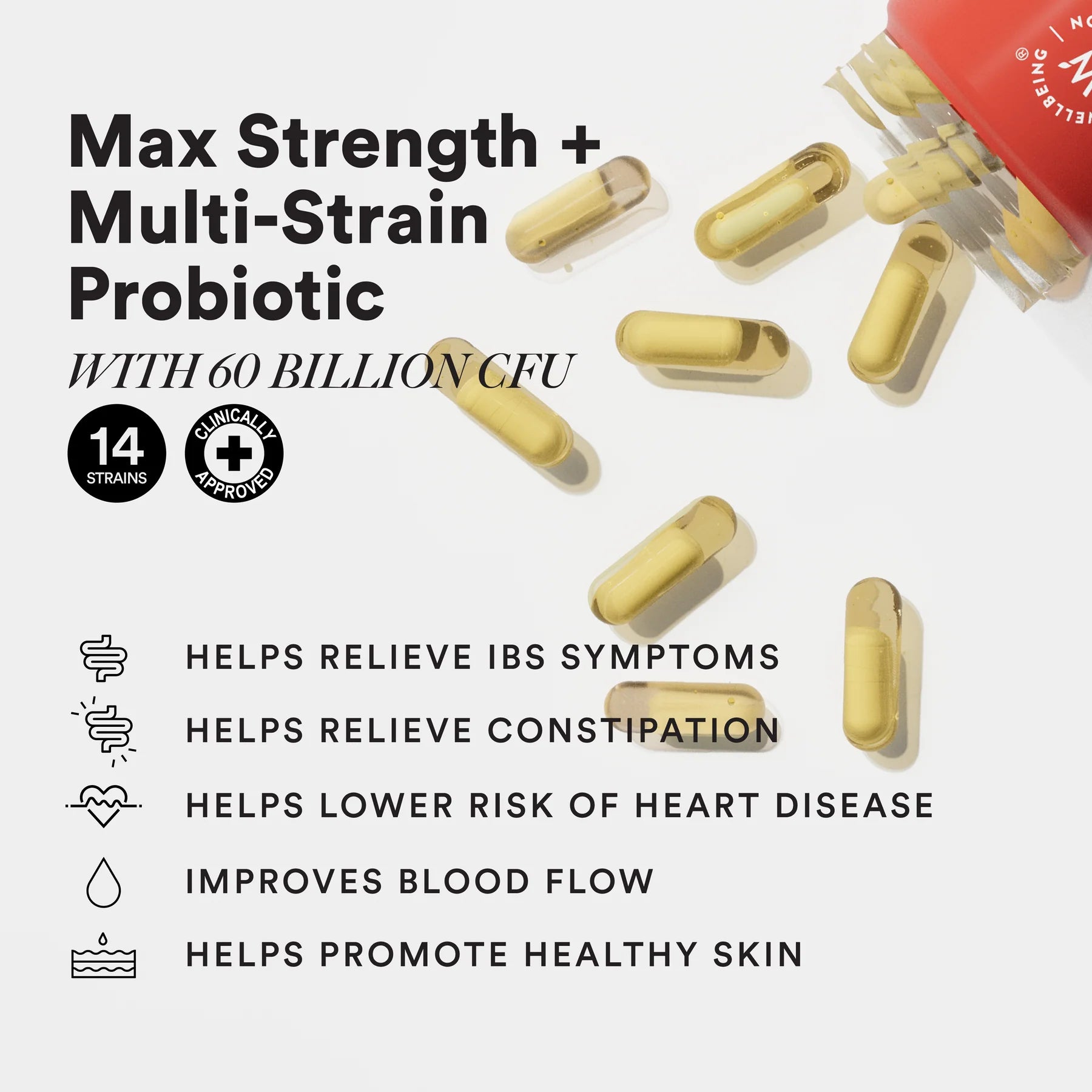 Wellbeing Nutrition Slow Extra Strength Daily Probiotics 60 Capsules
