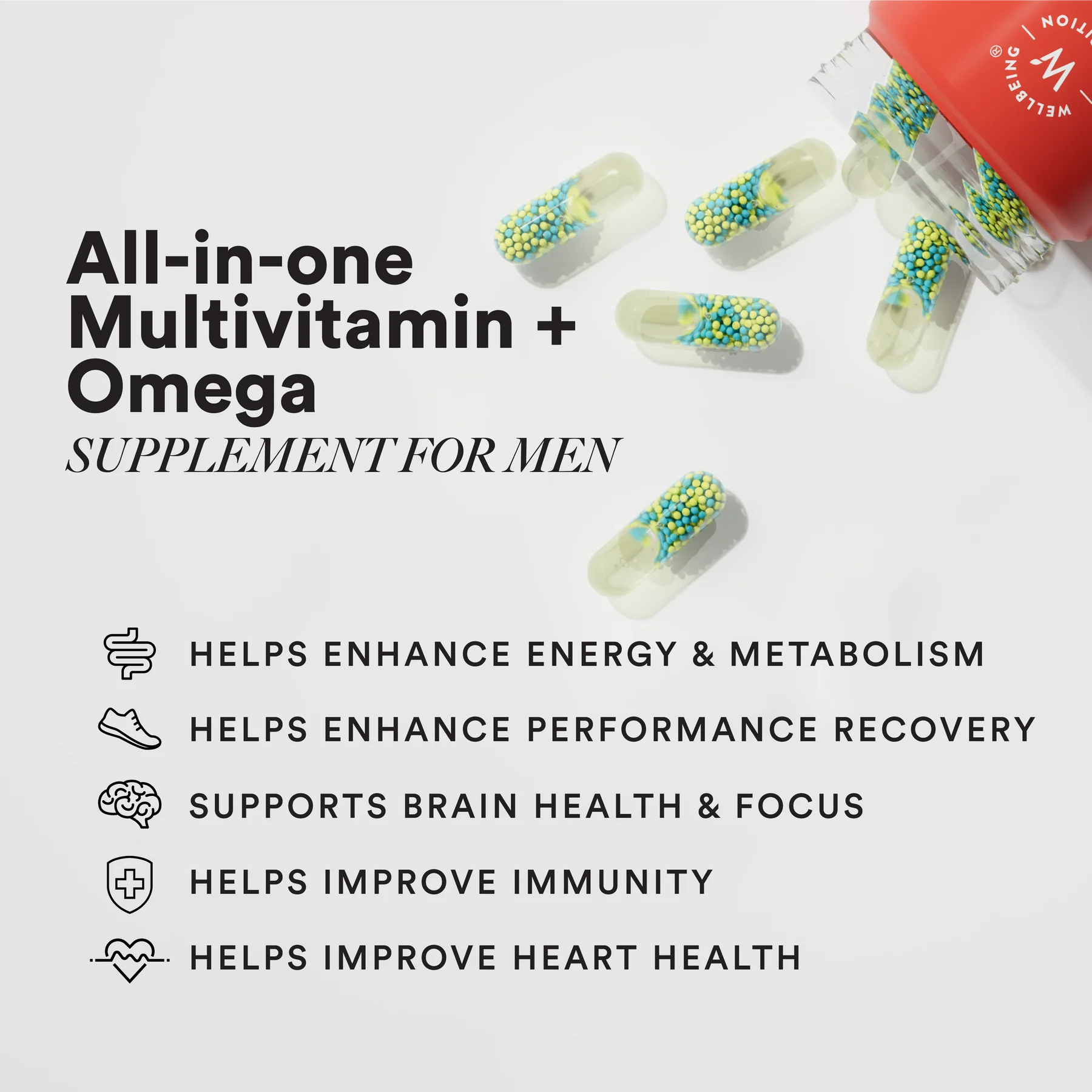 Wellbeing Nutrition Slow Multi + Omega For Him 60 Capsules