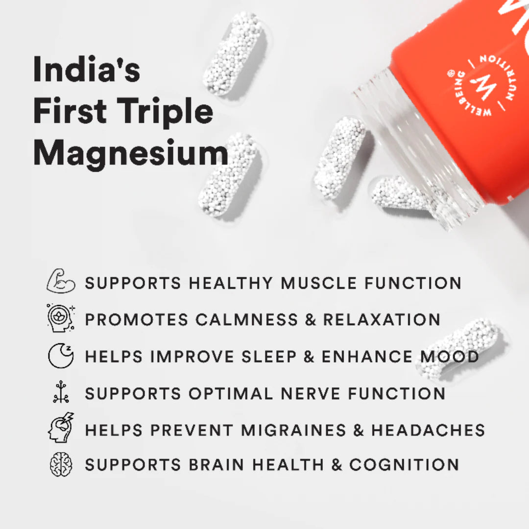 Wellbeing Nutrition Slow Triple Magnesium Complex 60 Capsules