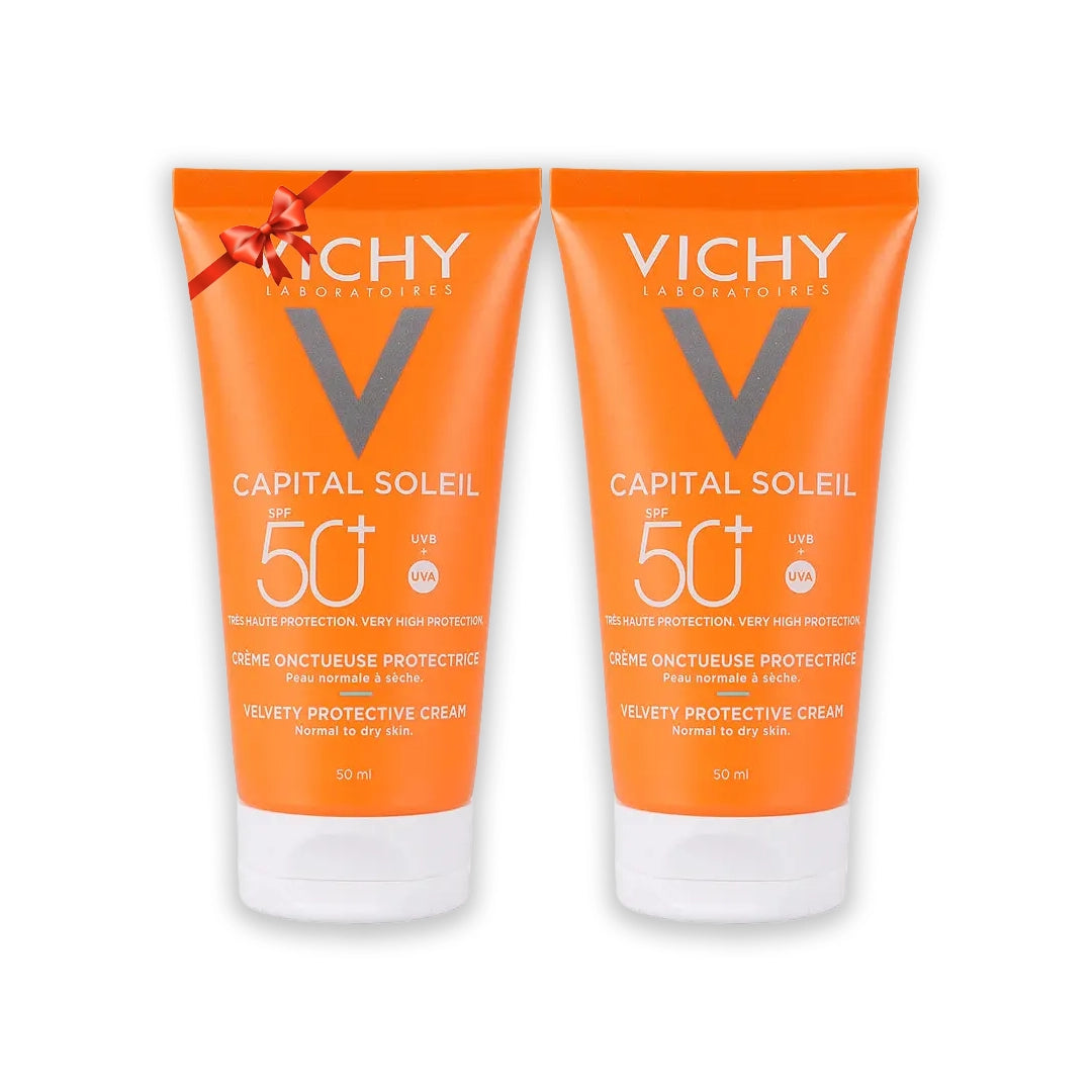 Vichy Capital Soleil Skin Perfecting Velvety Cream SPF 50+(1 + 1 Duo Pack) 50 Ml