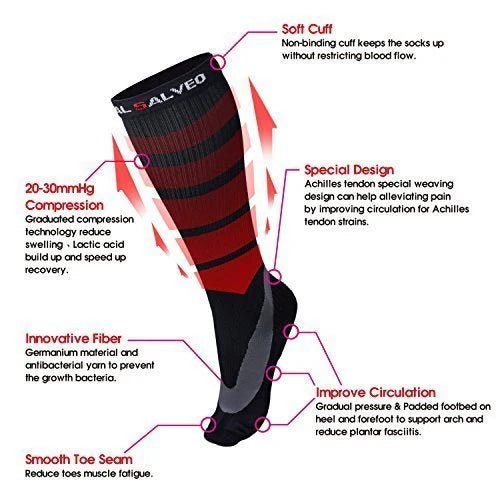 Vital Salveo Ankle Compression Calf Socks - Medium