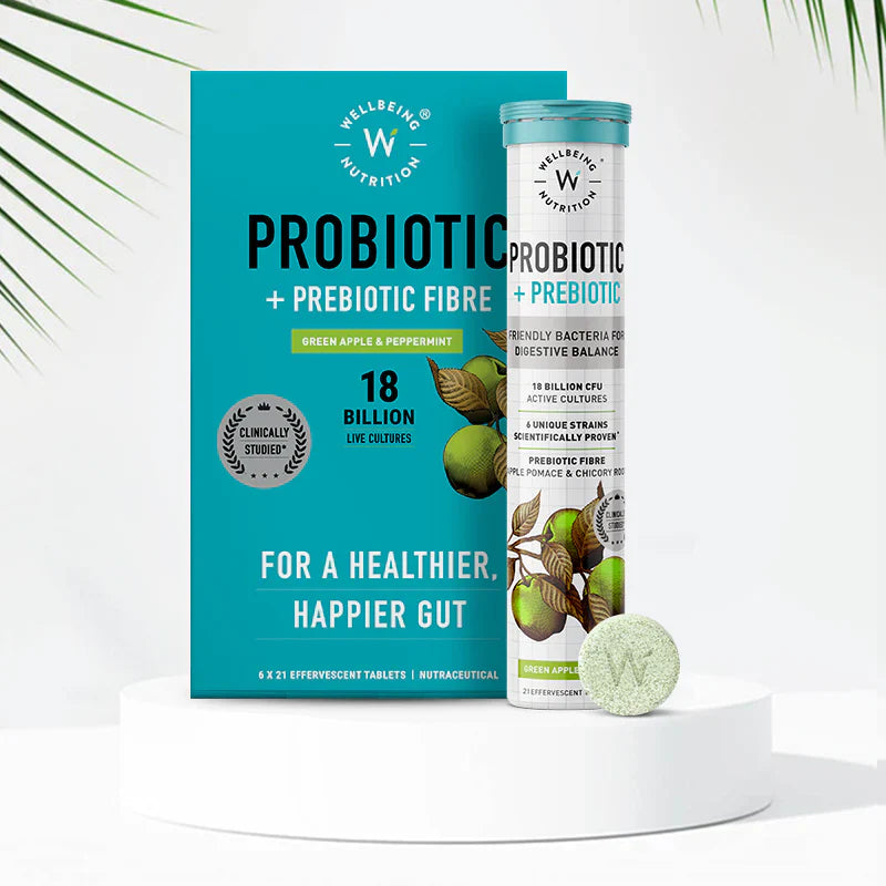 Wellbeing Nutrition Probiotic + Prebiotic Fiber 21 Effervescent Tablets