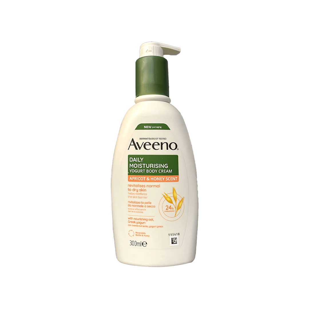 Aveeno Daily Moisturising Yogurt Body Cream Apricot & Honey Scent 24h 300ml
