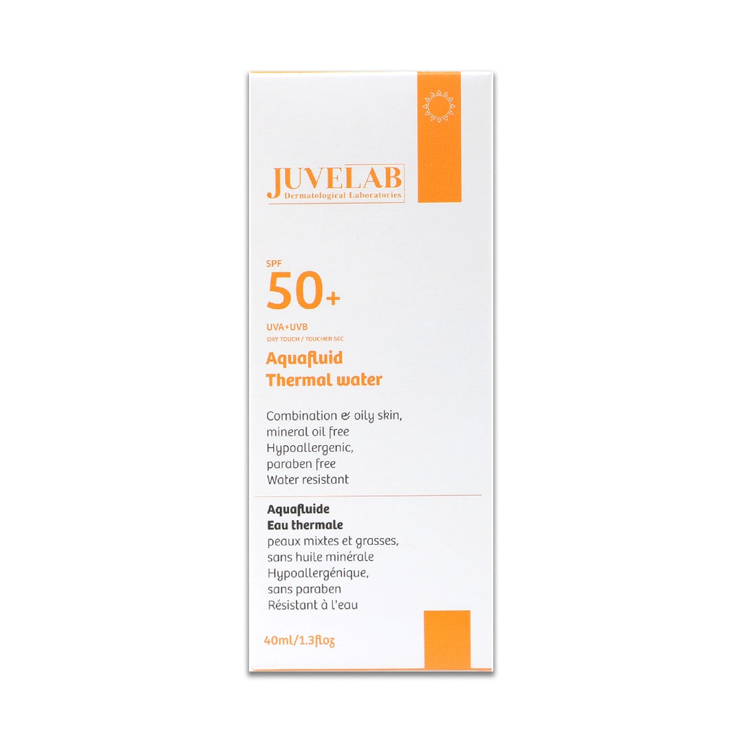 Juvelab Aquafluid Thermal Water SPF50+ Hydrating Sun Protection 40 Ml