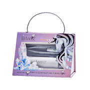 LaTweez Pro Illuminating White glitter/Unicorn Tweezers & Carry Case