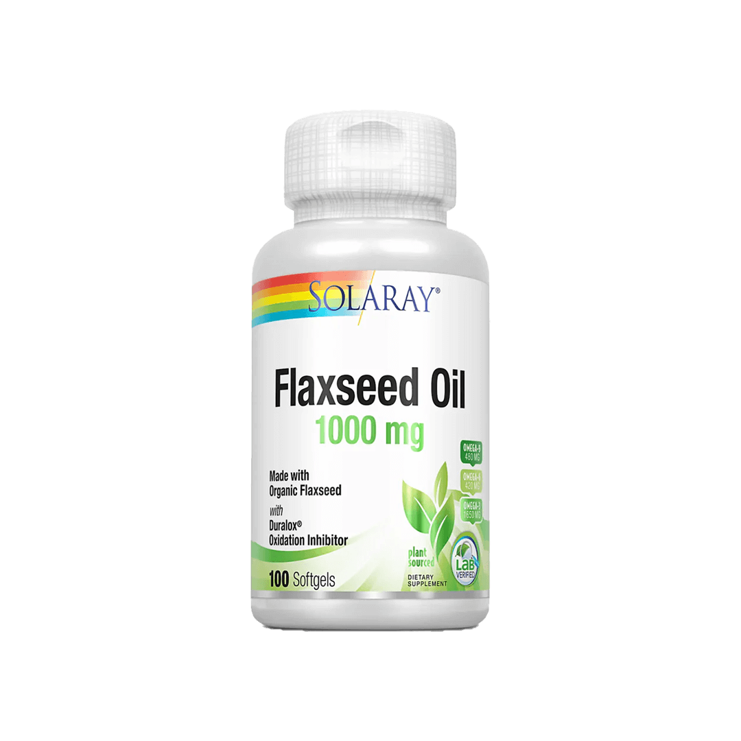 Solaray Flaxseed Oil 1000mg 100 Softgels