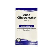 West Coast Zinc Gluconate 50mg 100 Capsules