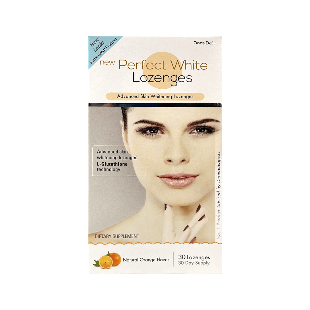 DGP Pharma New Perfect White Advanced Skin Whitening Natural Orange Flavor 30 Lozenges