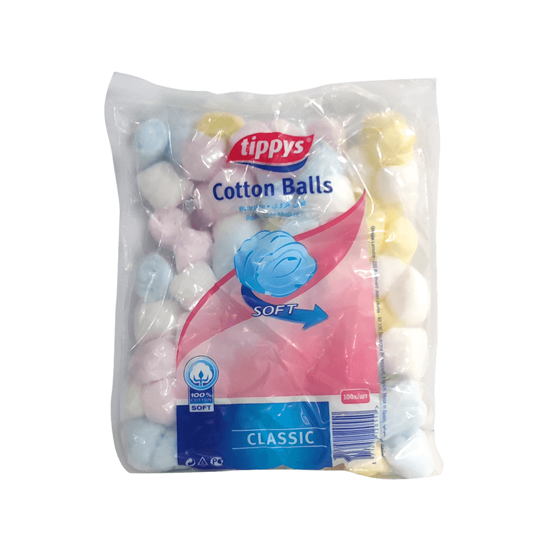 Tippys Coloured Cotton Balls 100 Pieces