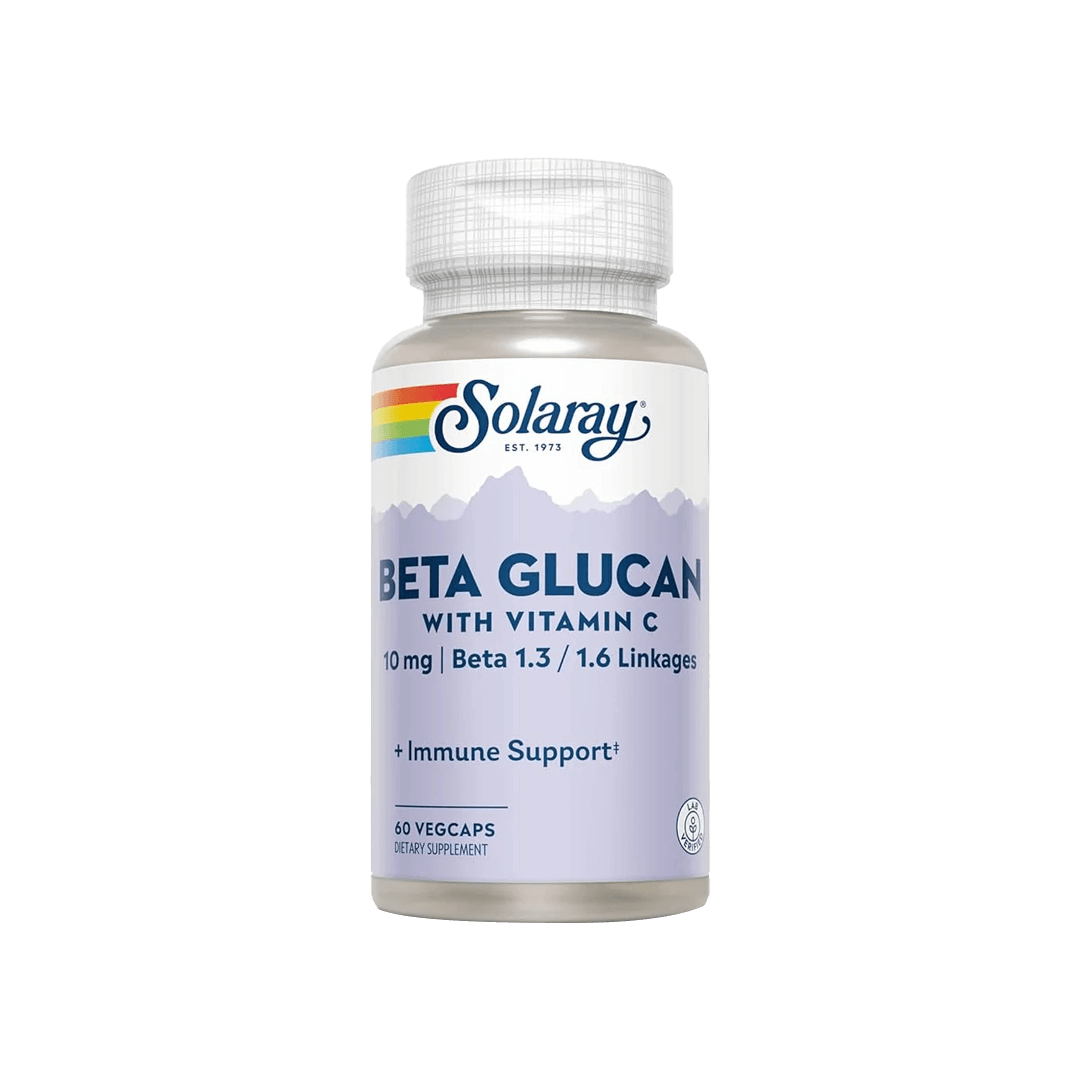 Solaray Beta Glucan With Vitamin C 10mg 60 Veg Capsules