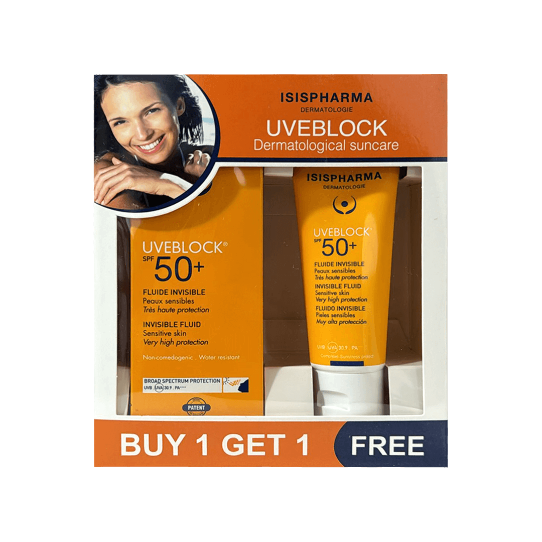 إيزيس فارما - سائل غير مرئي UVEBLOCK SPF50+ (1+1)