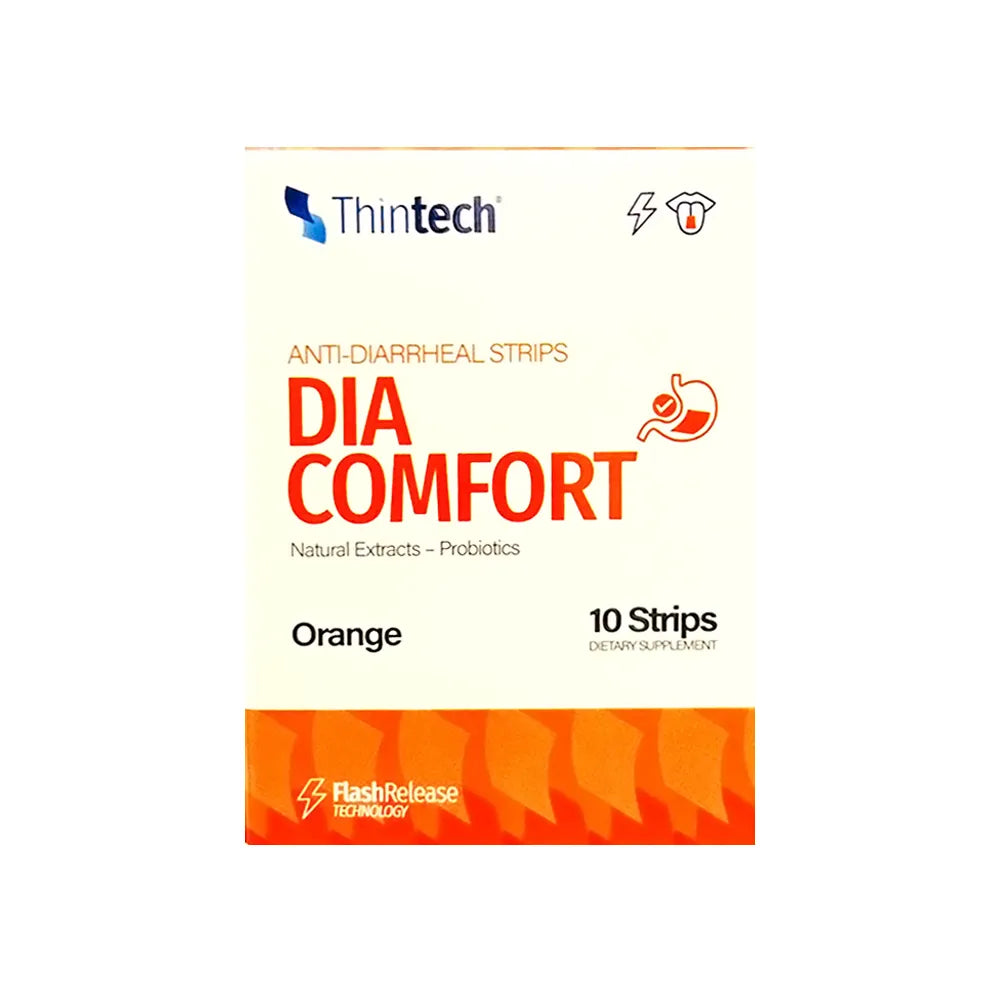 Thintech Anti Diarrheal Dia Comfort Orange Flavor Oral Strips  10 Strips