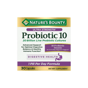 Nature's Bounty Ultra Strength Probiotic 10 Digestive & Immune Support 30 Capsules