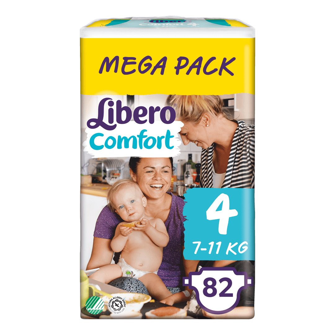 حفاظات أطفال ليبرو كمفورت رقم 4 ميجا 82 حفاظه