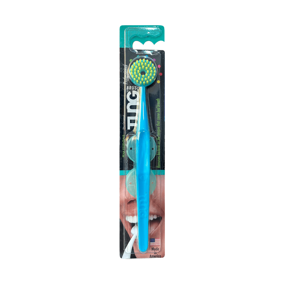 Tung Brush With Travel Cap (Blue)