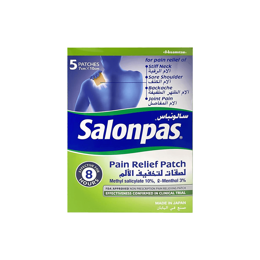 SalonPas Pain Relief Patch 8 Hours 5 Patches 7x10cm