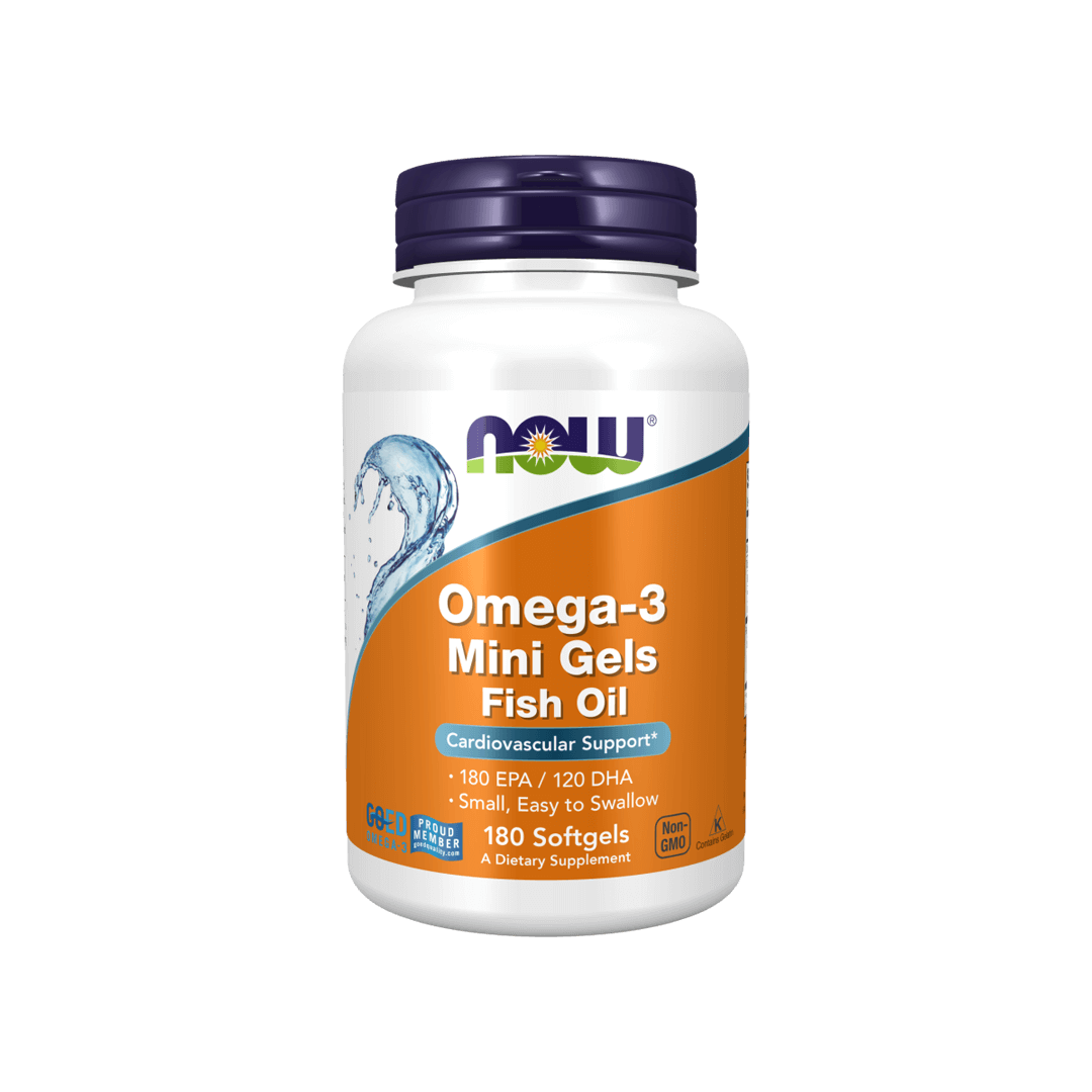 Now Foods Omega 3 Mini Gels Fish Oil 180 Softgels