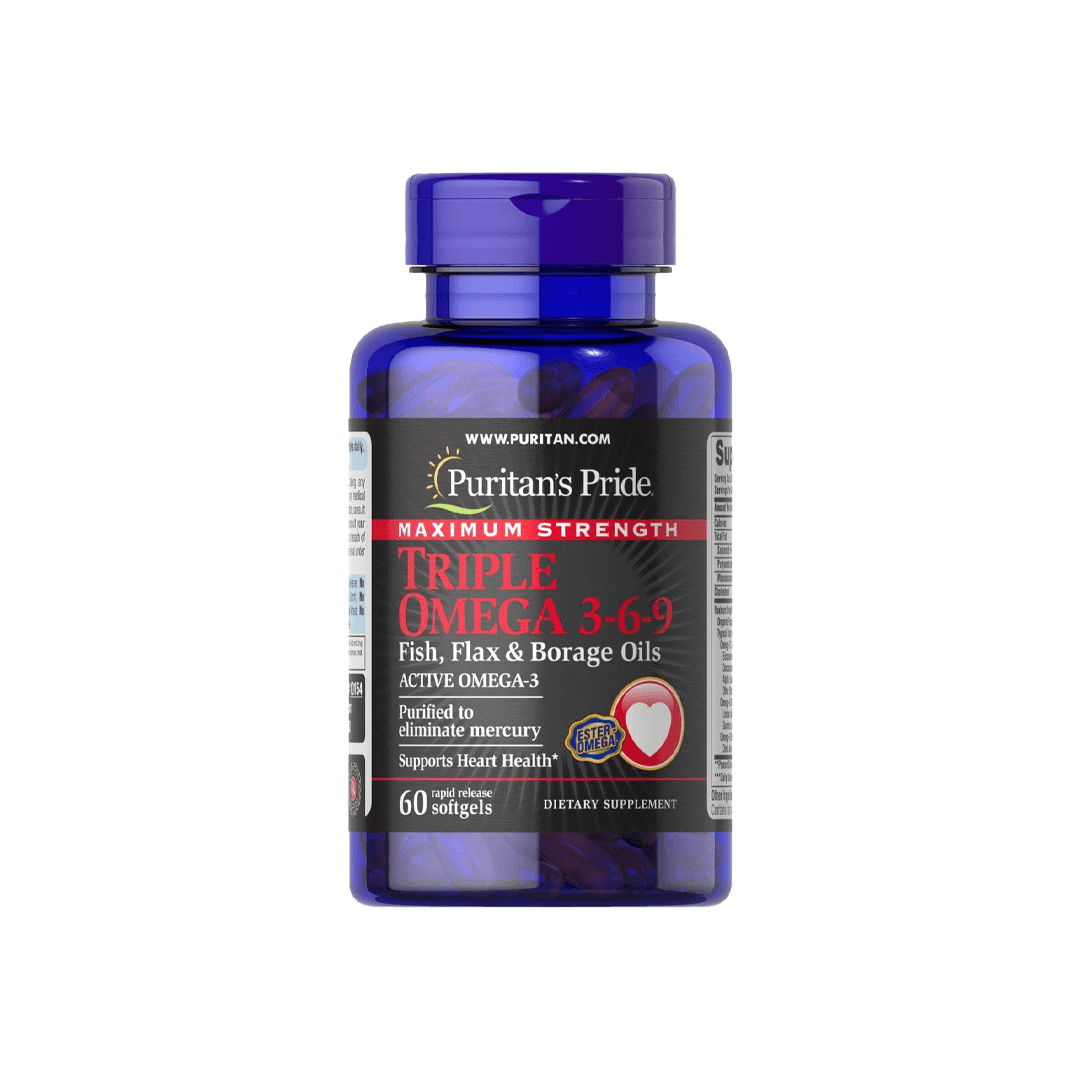 Puritan's Pride Triple Omega 3 6 9 60 Softgels