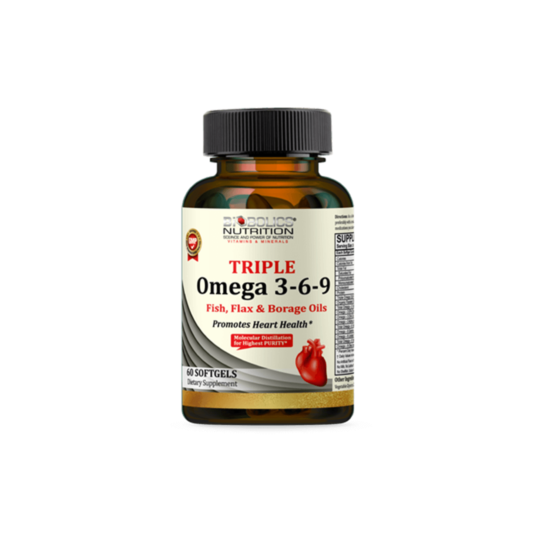 Biobolics Triple Omega 3 6 9 3600mg (60 Softgels)