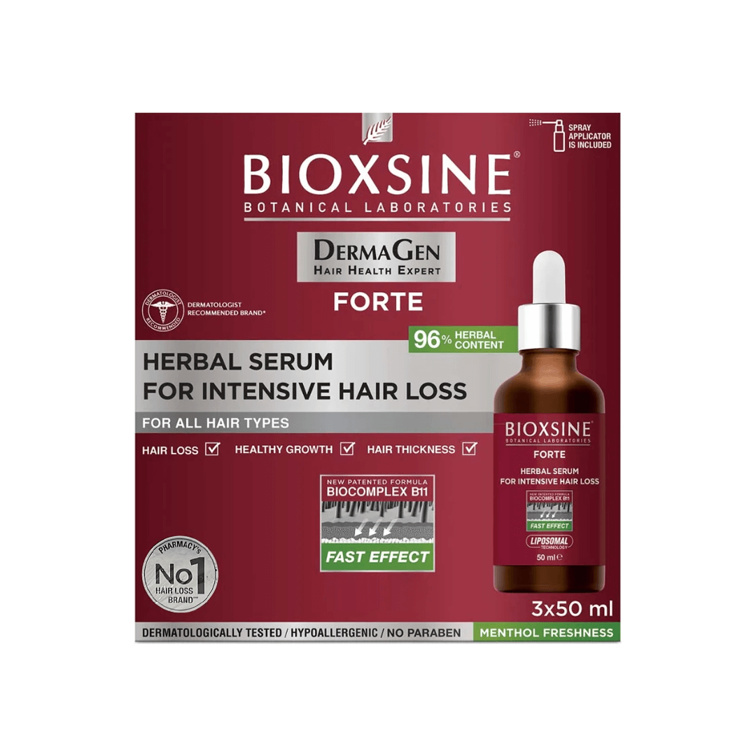 Bioxsine Forte Herbal Serum For Intensive Hairloss 3x50ml