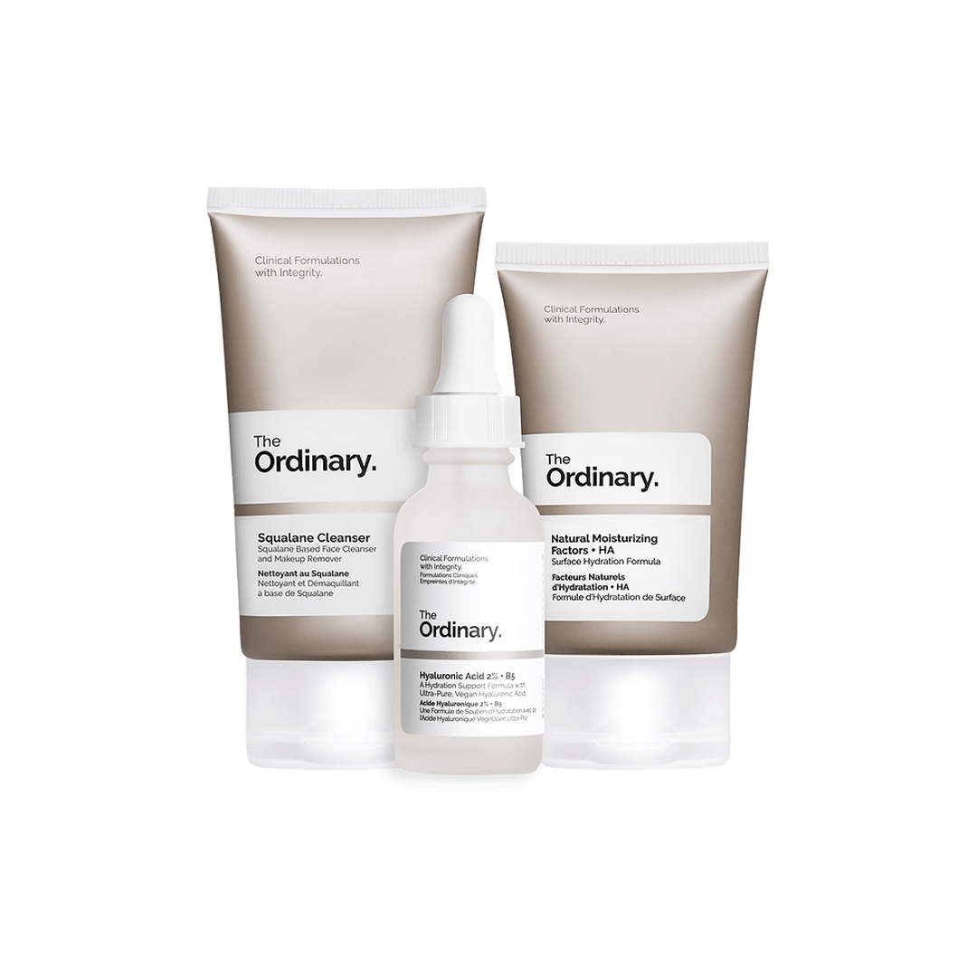 The Ordinary The Daily Set (1 x Squalane Cleanser 50ml + 1 x Hyaluronic Acid 2% + B5 30ml + 1 x Natural Moisturizing Factors + HA 30ml)